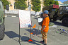 На площади в Вольске открыли выставку военной техники